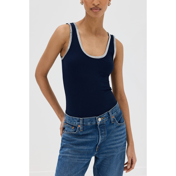 Simkhai 'Palma' Blue Scoop Neck Tank Top Size S - NWT - Picture 1 of 5